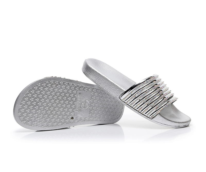 Olesale New Style Ready Stock Cross Border Independent Station Plus Size Craft Hausschuhe Shiny Diamond Sandalen Casual One Line Damen Sandalen_voghion.com