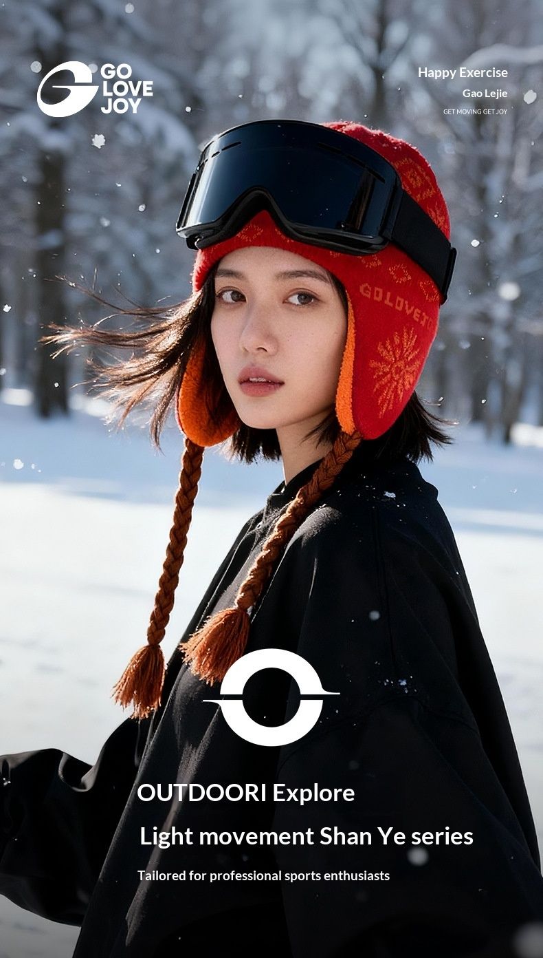 001 Golejue Nuovo cappello da sci lavorato a maglia per arrampicata all'aperto, ciclismo, escursionismo, antivento, caldo, freddo, foderato in pile, protezione per le orecchie spessa_voghion.com