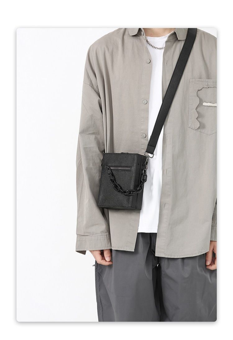 Borsa a tracolla da uomo, borsa a scatola, borsa a catena verticale, borsa per cellulare, borsa a tracolla da donna, portasigarette di marca di lusso da uomo_voghion.com