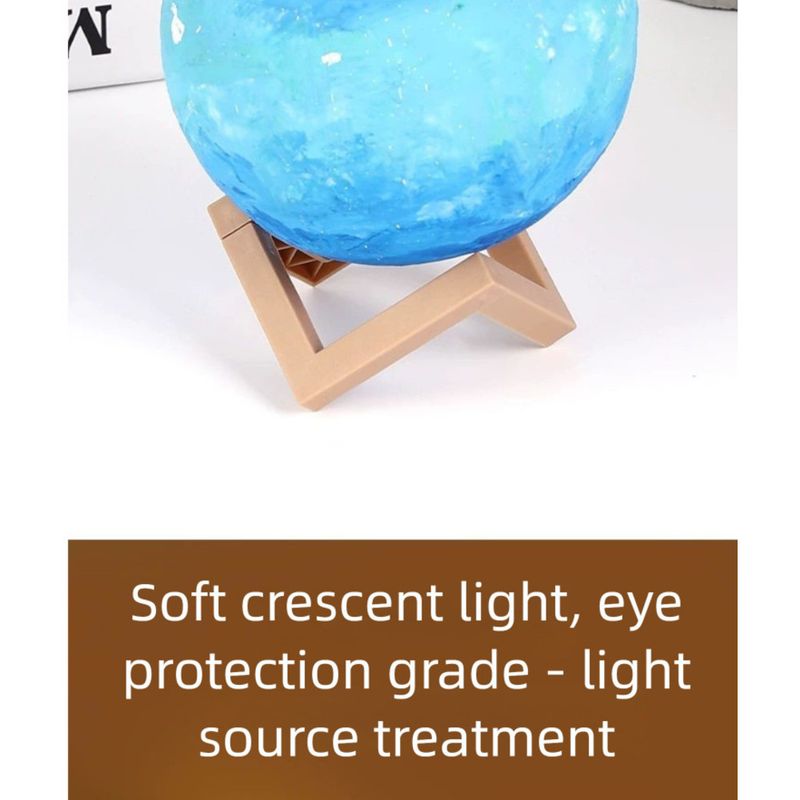 Lampada da comodino creativa con luce notturna a forma di luna 3D, regalo per fidanzata, migliore amica, compleanno_voghion.com