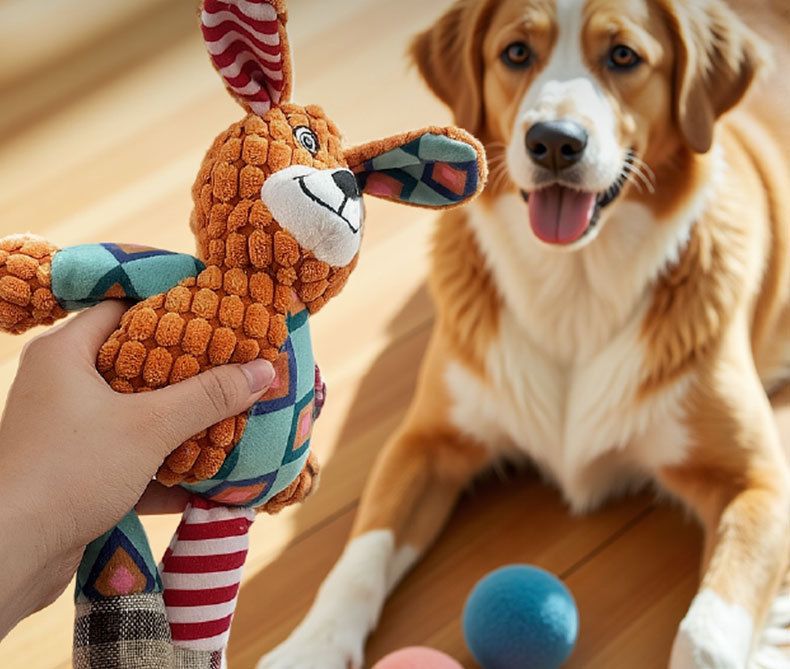 Dog Squeaky Boredom Reliever Pet Durable Chew Energy-Consuming Teeth Grinding Plush Toy Shiba Inu Corgi Supplies_voghion.com