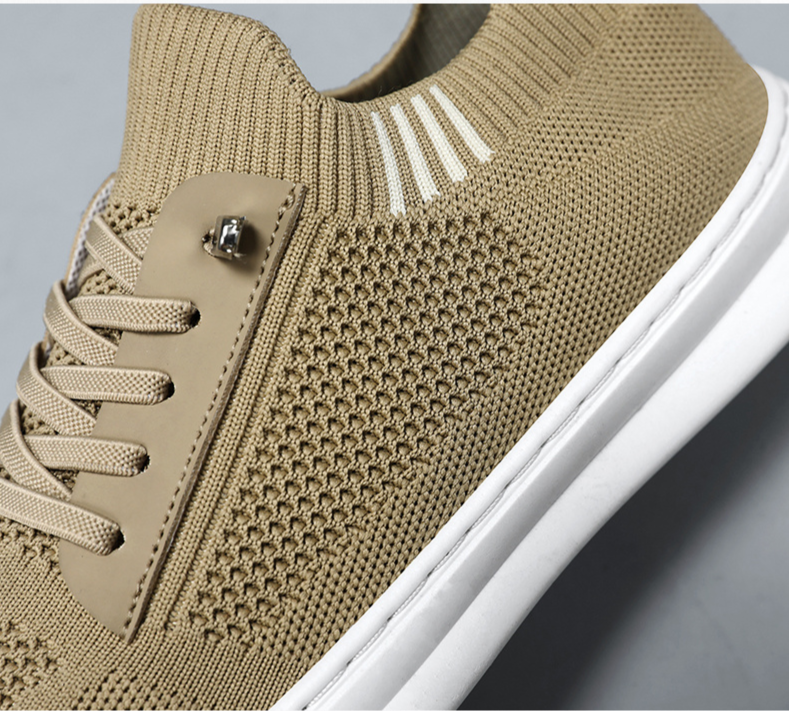 New product, every step of the shoe industry, flying woven men's mesh breathable casual sports socks shoes, P25_voghion.com