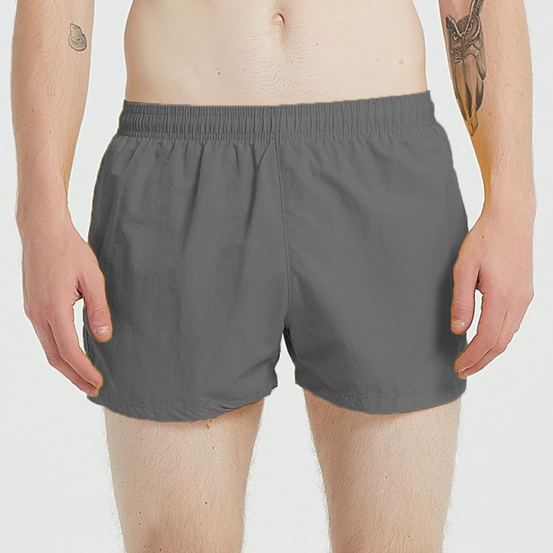 Men's Beach Pants Solid Color Quick-Drying Breathable Shorts Beach Swimming Trunks _voghion.com
