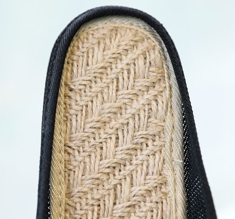 Solette in rete di lino, pantofole piatte ricamate, scarpe da donna 2025, sandali_voghion.com