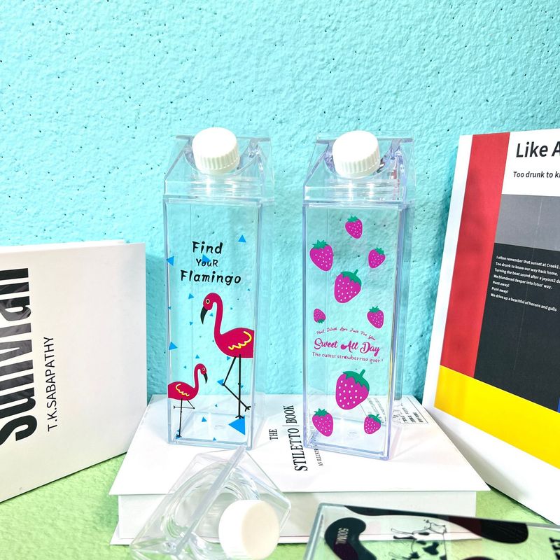 Το νέο δημιουργικό τετράγωνο φλιτζάνι γάλακτος 500ml, πλαστικό φλιτζάνι νερού, φλιτζάνι νερού για διασημότητες φοιτητών στο διαδίκτυο, μπορεί να προσαρμοστεί με λογότυπο_voghion.com