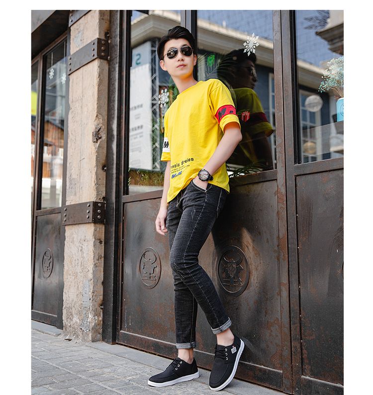 Canvas für Herren Leichte Slipper Flache Sommer Klassische Halbschuhe Freizeitschuhe Atmungsaktive Wanderschuhe Herren Sneakers_voghion.com