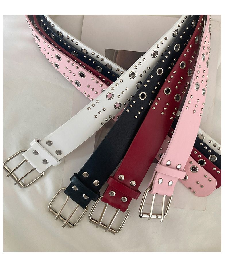 Nietengürtel Damen 2025 Neues Modell, Mit Rock High-End-Taillenzubehör Amerikanischer High Street Gürtel Herrenmodell_voghion.com