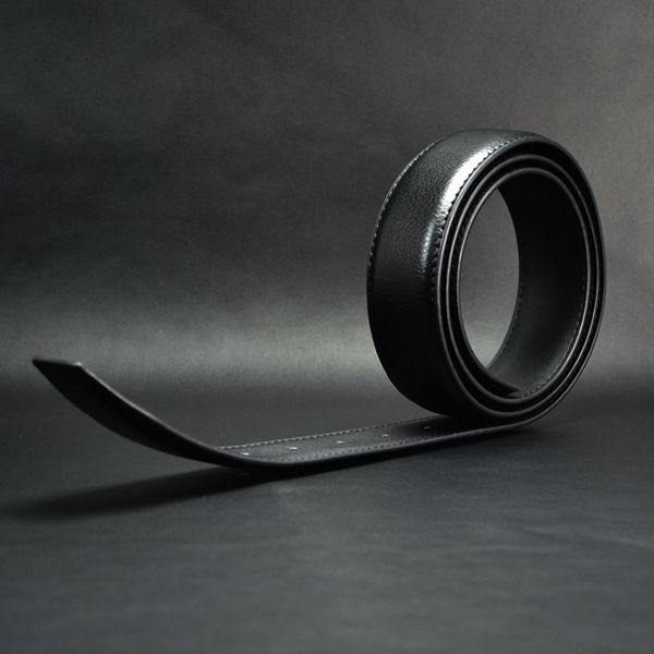 HOT Men's 100% Pure Cowhide Belts No Buckle Men Male Genuine Leather Belt with Holes High Quality 3.5cm_voghion.com