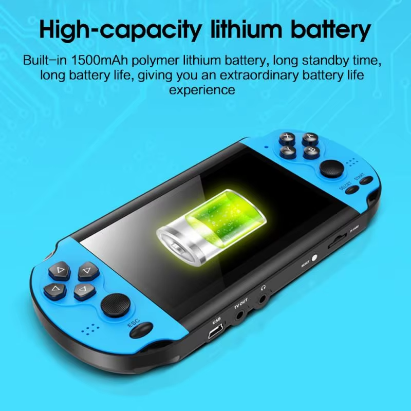 X7 Mini Handheld MP5 4,3-calowy ekran o wysokiej rozdzielczości i wadze 64 g Klasyczna konsola do gier z grami_voghion.com