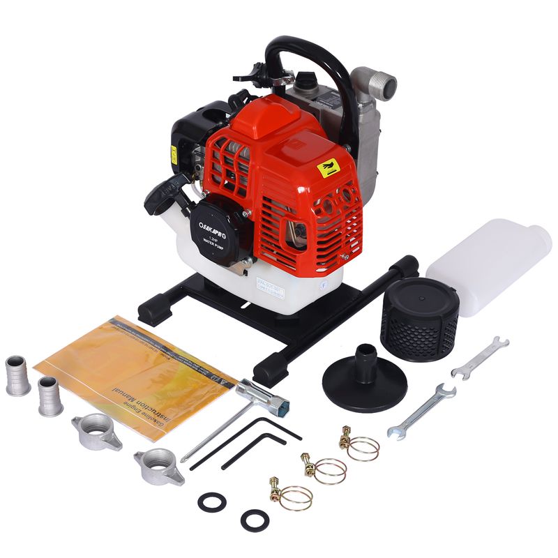 gasoline water pump,2s troke portable gas powered water transfer pump ,33cc 1.2HP 1inch_voghion.com