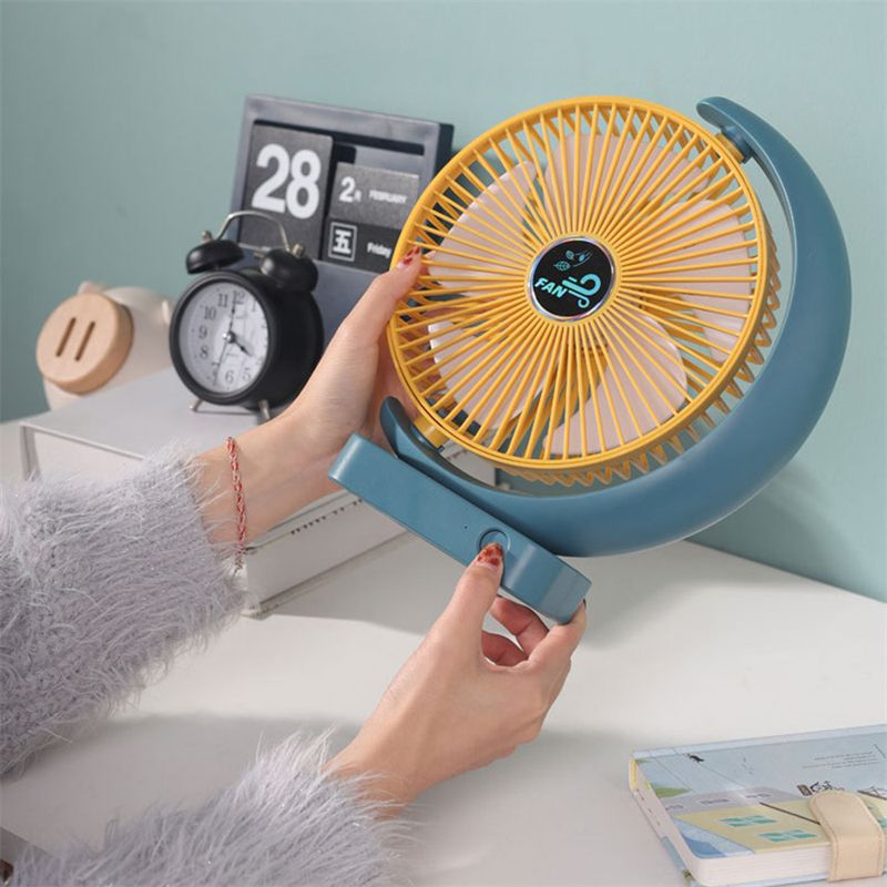 Mini ventilateur de bureau USB pour un meilleur refroidissement, flux d'air puissant, ventilateur portable silencieux pour bureau, table, 3 vitesses, 8 pouces_voghion.com