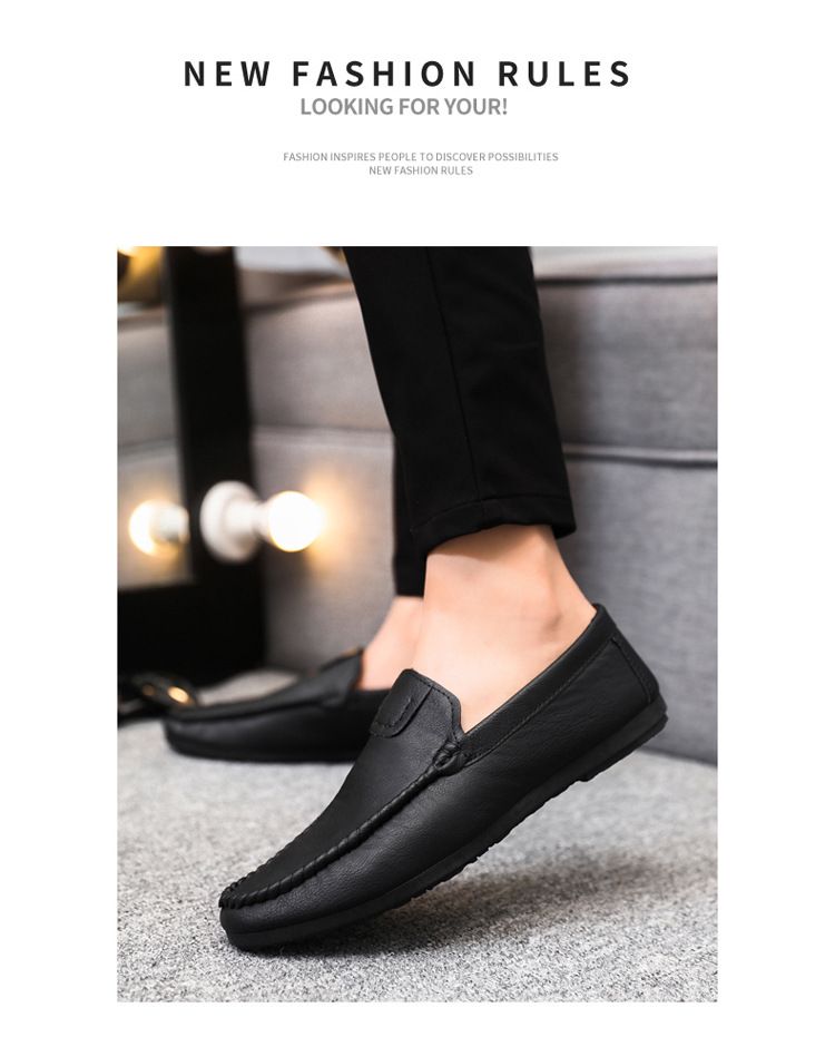 SHLIANG Herren Halbschuhe Mode Bootsschuhe Marke Leder Mokassins Herrenschuhe Herren Bequeme Freizeitschuhe für Herren Y0169_voghion.com