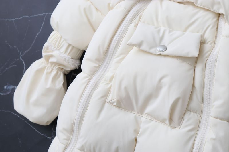Pelele de invierno premium con capucha para bebé Mother & Kids: mono grueso acolchado de algodón para bebés y niños pequeños (66-90 cm), unisex, manga larga, con cremallera_voghion.com