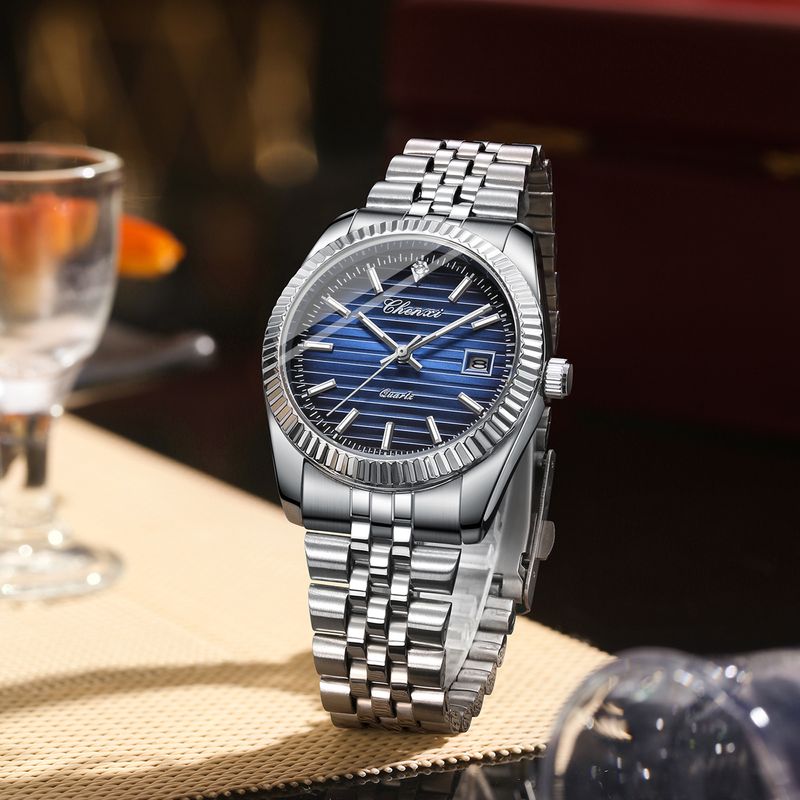 Montre à quartz tendance pour homme, bracelet en cuir, étanche, lumineuse, idéale pour les déplacements quotidiens, les fêtes, les anniversaires, la Saint-Valentin_voghion.com