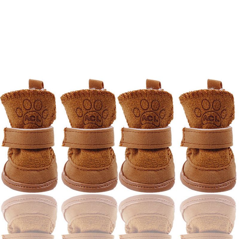RPXBKARHG Winter Boots For Dogs, Corduroy 4 Pcs. By PawParty Store_voghion.com