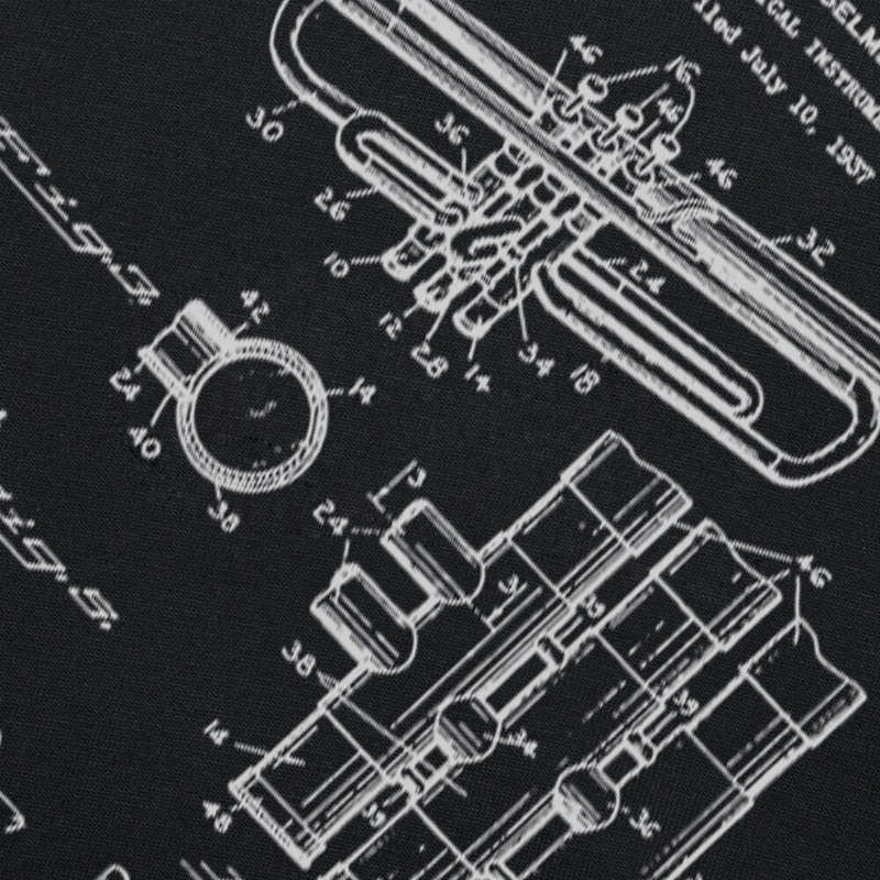 Herren Kleidung Patent T Hemd Trompete Player Für Musiker Lehrer Marching Jazz Band Musik_voghion.com
