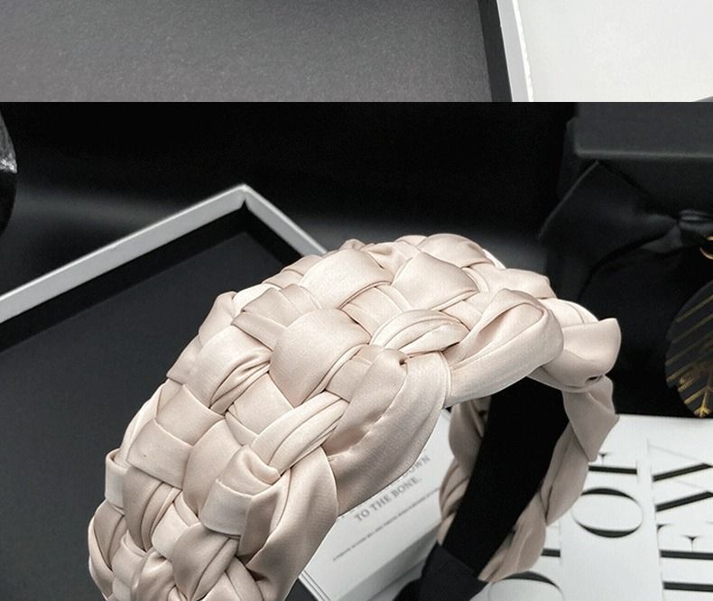 Nuove fasce per capelli intrecciate in raso estive, accessori per capelli leggeri e di lusso, con teschio alto_voghion.com