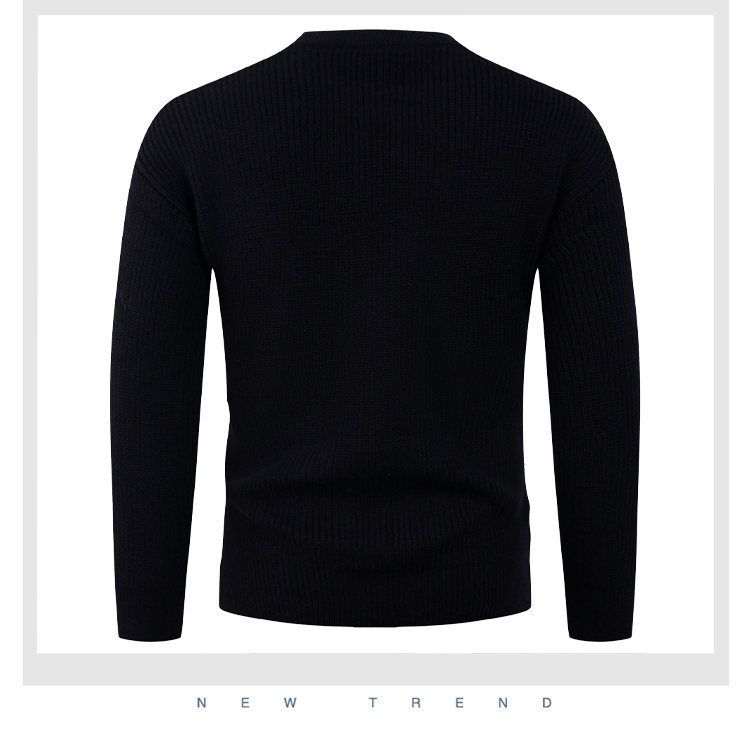 Pull minimaliste à blocs de couleurs – Pull en tricot coupe décontractée pour homme (beige/noir/kaki, M-4XL)_voghion.com