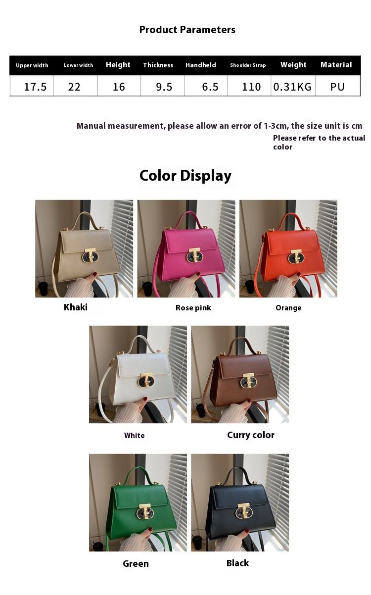 Women's 2024 Fashion Handheld Small Square Solid Color Button Texture Crossbody Bag_voghion.com