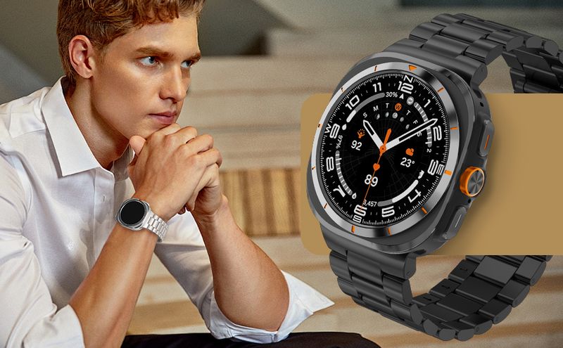 Rostfritt stål för Samsung Galaxy watch 7 ultra Strap 47mm Tillbehör Metallarmband bälte correa galaxy watch ultra band 47 mm_voghion.com