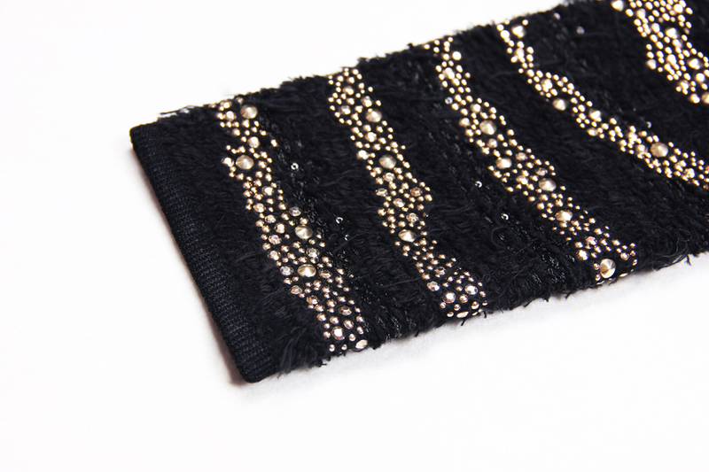 Dammode internet kändis kvalitetsstickad het diamantjacka + kjol kostym_voghion.com