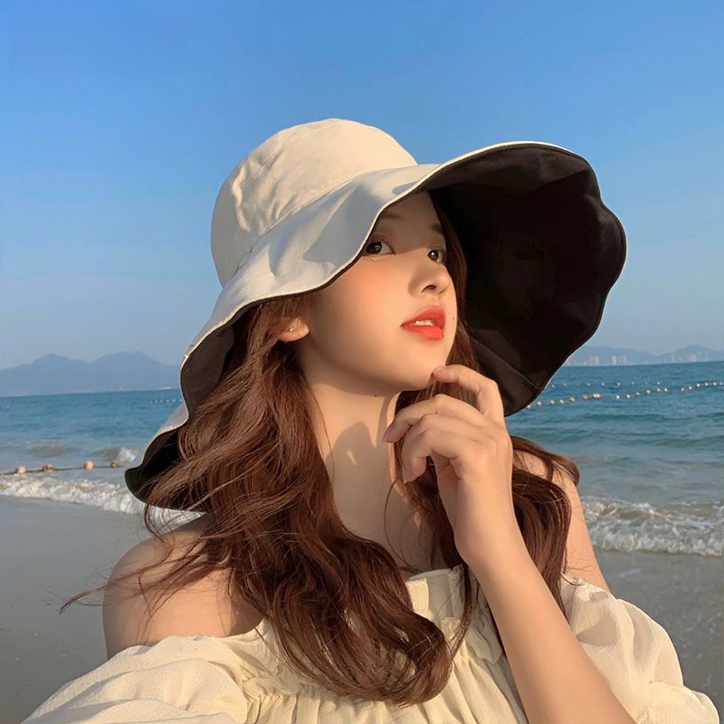 Chapeau à large bord pour femme, nouvelle collection été 2025, polyvalent, texture, ombre, mode, vacances, plage_voghion.com
