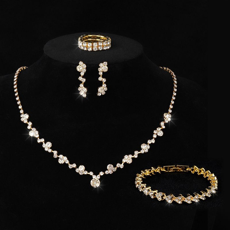 Borse da sera da donna, borsa da pranzo, bracciale, semplice catena con artigli, orecchini a bottone alla moda, bracciale, anello, collana, set per donna_voghion.com