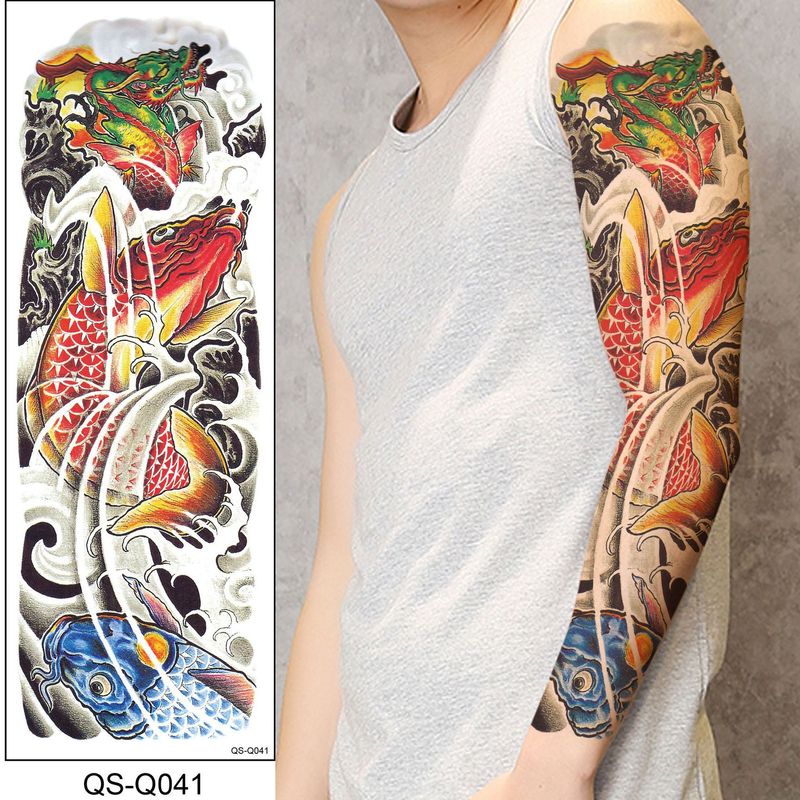 Autocollant de tatouage de bras de fleur entière unisexe en option_voghion.com