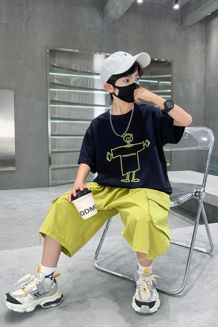 Boys' Summer 2-Piece Outfit Set - Cotton Shorts & T-Shirt Combo For Toddlers (3-7 Years) - Cool & Comfortable Playwear_voghion.com