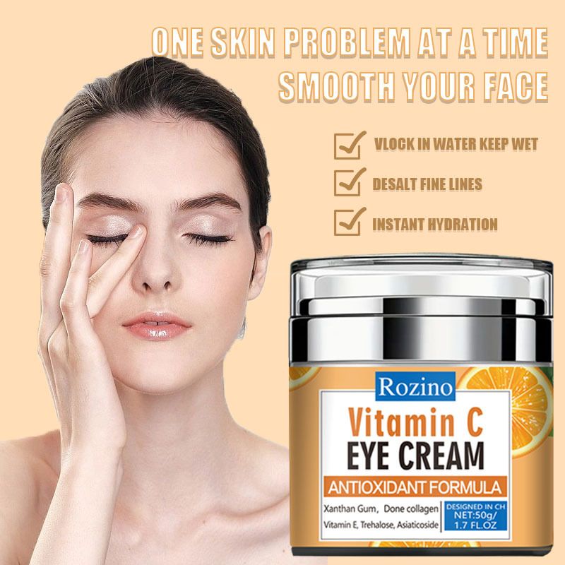 Vitamin C reduces dark circles, fine lines, bags, tightens moisturizes the skin. Moisturizing and moisturizing eye cream_voghion.com