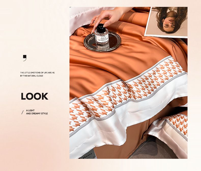 Elegante pied-de-poule wasbare, eenvoudige, zijdezachte ijsquilt - ademende, warme slaapdeken voor airconditioning, lichtgewicht en comfortabel_voghion.com