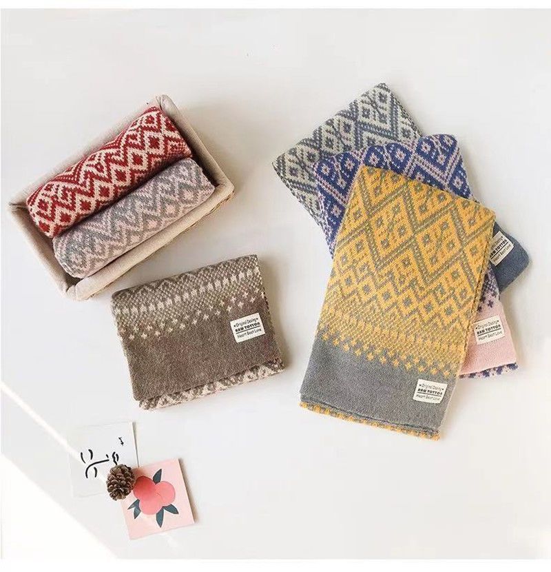 2025 Kinder-Farbstrickschal, Herbst- und Winter-Warmwollschal für Babys_voghion.com