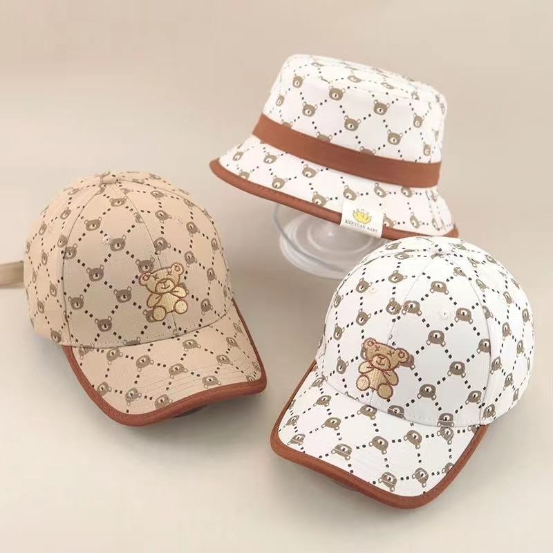 Weiß Kahki Neue Mode Baby Cartoon Kinder Baumwolle Baseball Cap Säugling Kleinkind Einstellbare Snapback Hut Für 2 Stil_voghion.com