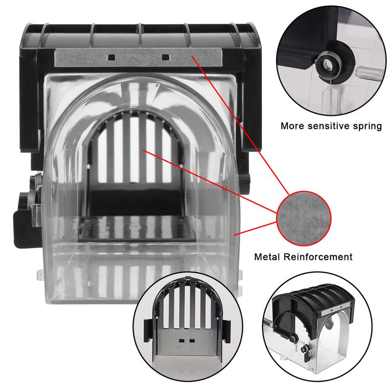 Safe Firm Humane Reusable Plastic Rodents Trap Household Mouse Catcher Smart Self-locking Mousetrap for Indoor Outdoor Garden_voghion.com
