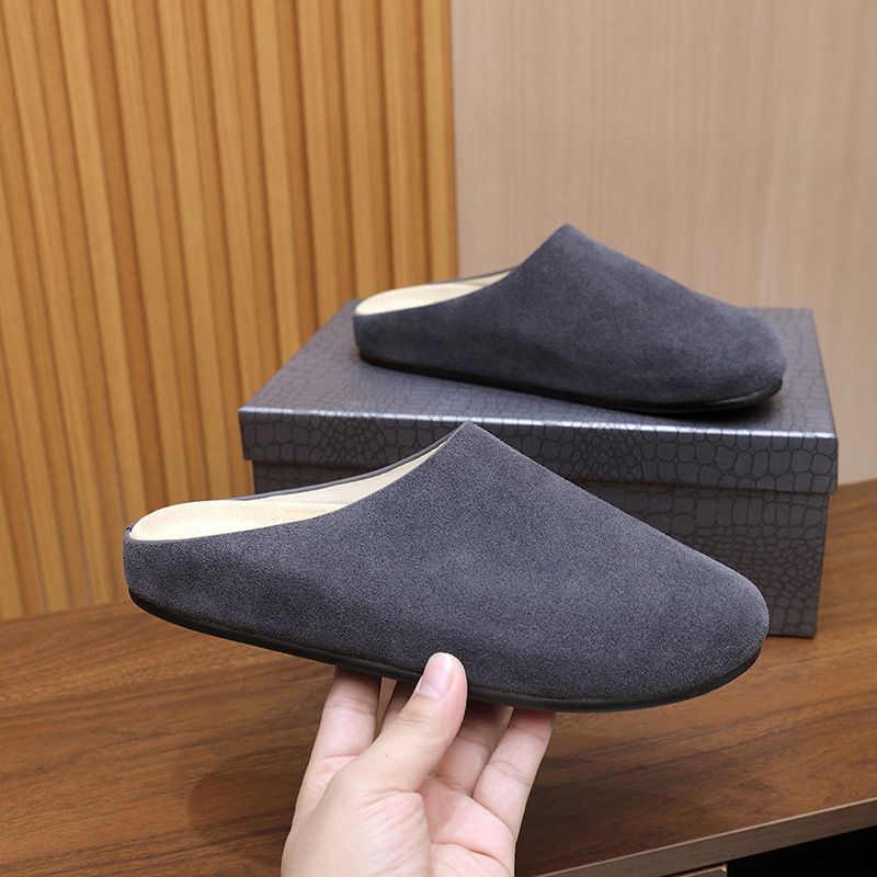 Trendy Summer Closed-Toe Half Slippers For Men, Slip-On Lazy Shoes With Unique Design, Mules And New Style_voghion.com