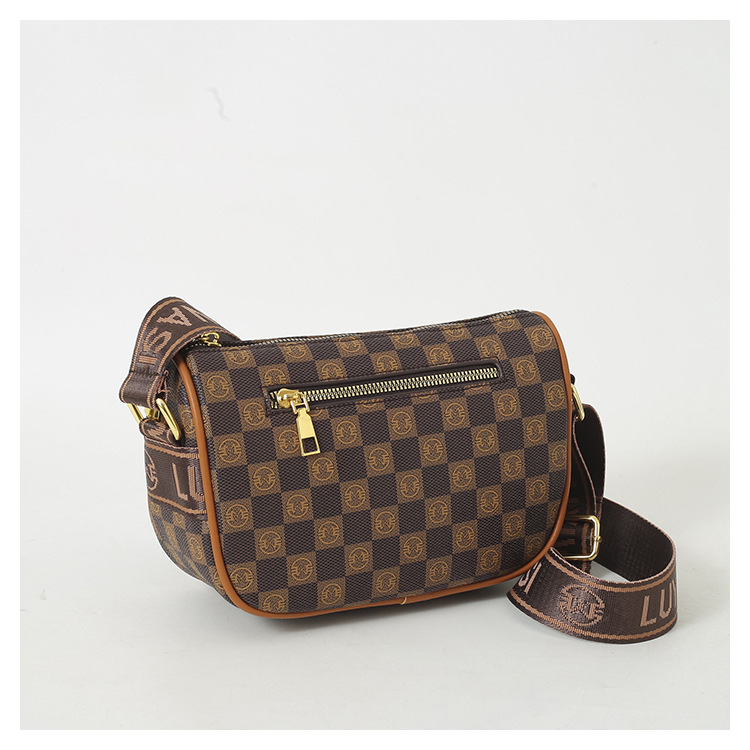 Grenzüberschreitende heiß verkaufte Taschen für Frauen 2023 neue Mode Retro-bedruckte Umhängetasche Außenhandel Damentasche breiter Schultergurt Umhängetasche_voghion.com