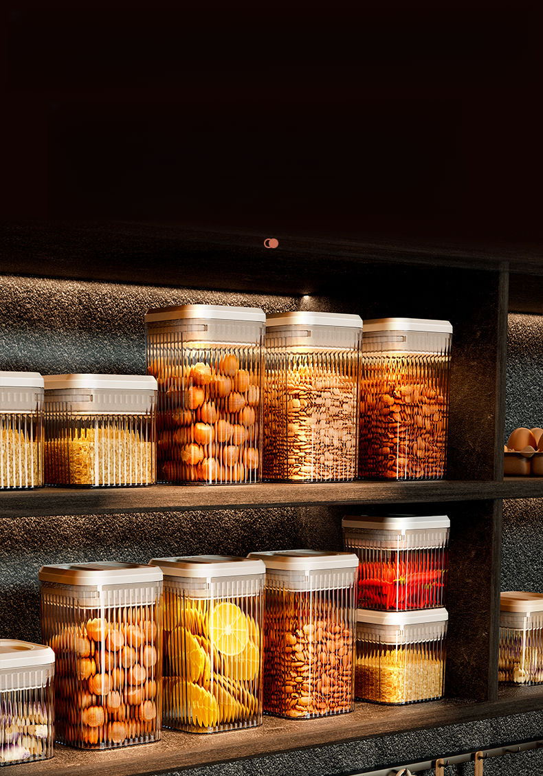 Vijf granen verzegelde bloem Snap Box pers-type voedselveilige plastic pot snack opslagcontainer_voghion.com