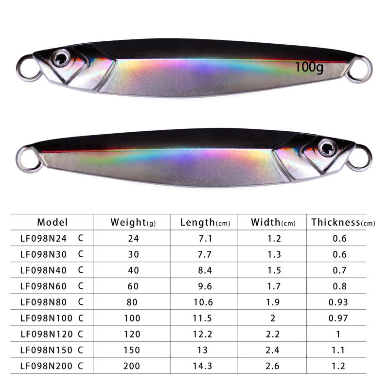 Luminous Lead Fish Sinking Long Casting Metal Lure Jig Bionic Bait Sea Iron Plate Fishing Gear_voghion.com