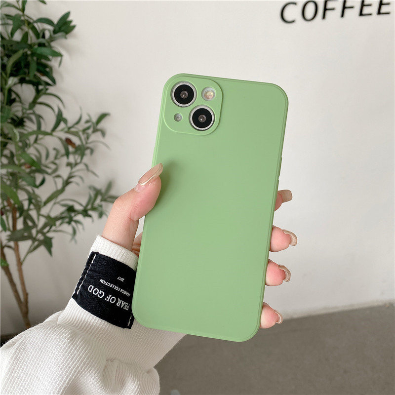 Square Liquid Silicone Phone Case för iPhone 14 11 13 12 Pro Max 13 Mini X XR XS 7 8 Plus SE 2020 Mjukt skydd bakstycke_voghion.com