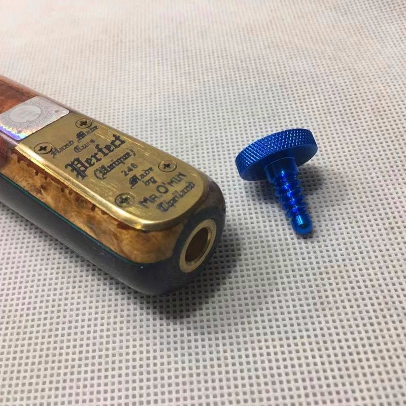 Cubierta protectora para barra de piscina tailandesa con tornillo de cola en forma de torre y pico de metal de colores, tapón de varilla de aleación de aluminio_voghion.com