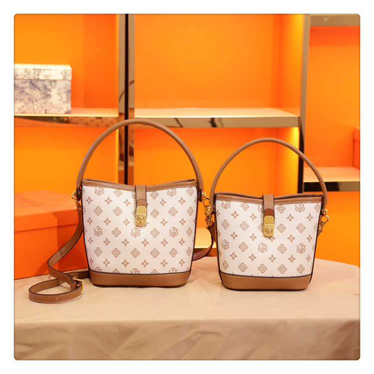 Nuova personalità stampa borsa a tracolla retrò tendenza moda borsa a secchiello di grande capacità tutto-fiammifero borsa di fascia alta femminile_voghion.com