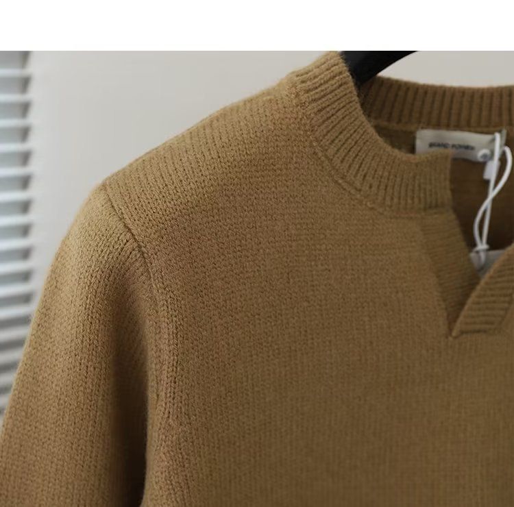 Pull ras du cou léger pour homme, style coréen, tendance, décontracté, polyvalent, pour l'automne et l'hiver_voghion.com