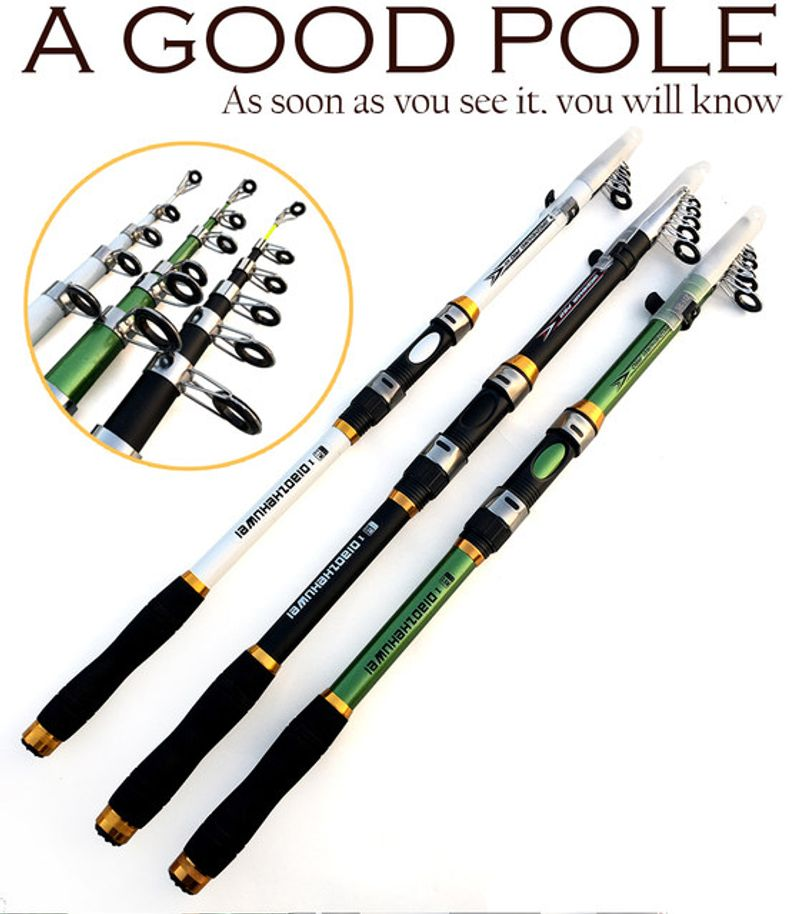 GHOTDA 2.1M -3.6M Carp feeder Hard FRP Carbon Fiber Telescc ribiška palica ribiška palica_voghion.com