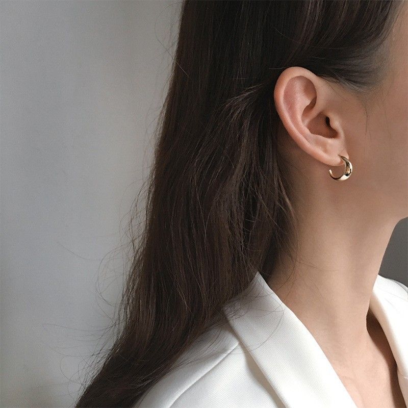 Cerchio in argento stile francese per donna, stile Ins, personalità esagerata, leggero, semplice, celebrità di Internet alla moda_voghion.com