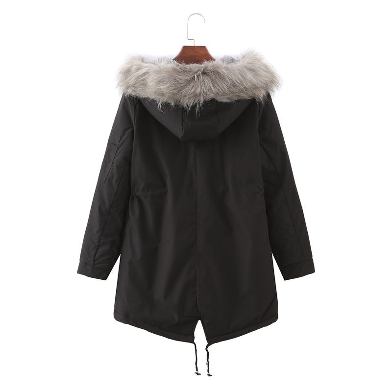 Cappotto invernale da donna più cappotto imbottito in velluto di cotone taglie forti_voghion.com