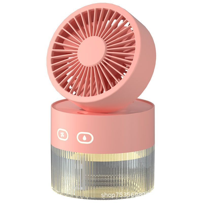 Multifunctional Spray Cooling Desk Fan USB Mini Fan Desktop Turbine Foldable Cold Air Humidification Fan_voghion.com