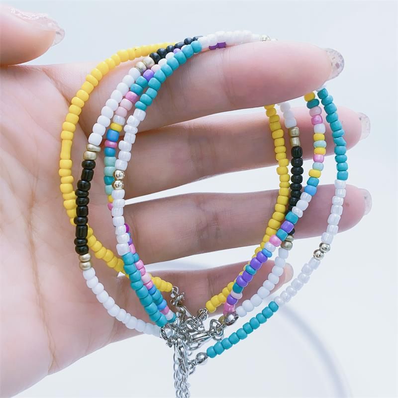 Colorful Beaded Bracelet Bohemian Style Seed Bead Set Foot Unique Fashion Accessories_voghion.com