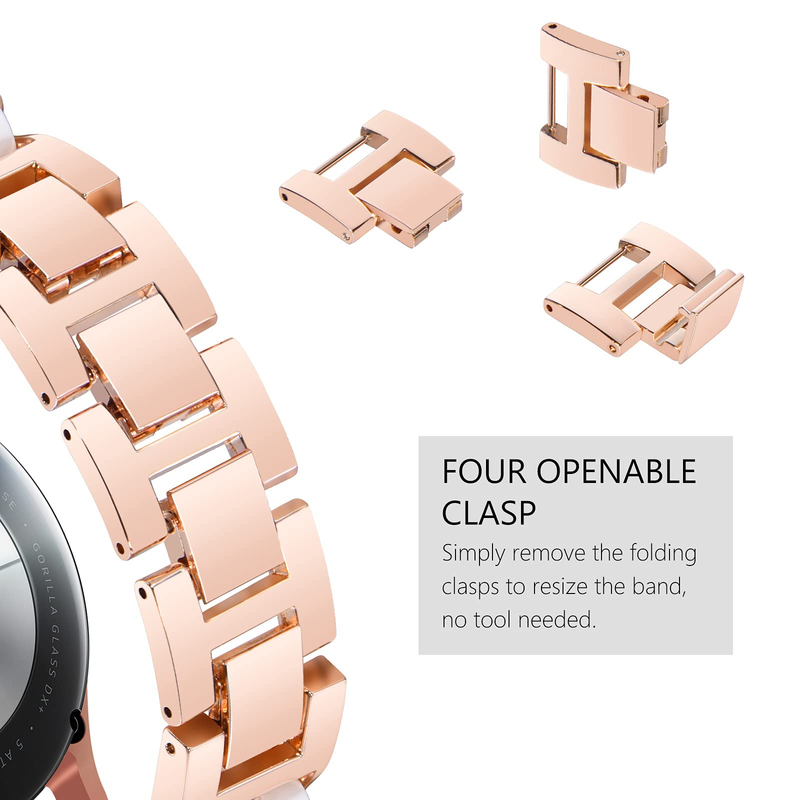 20 mm pašček za Samsung Galaxy Watch 5 4 40 mm 44 mm 42/46 mm active 2 Gear S3 Verižna zapestnica iz nerjavečega jekla Huawei GT2/3_voghion.com