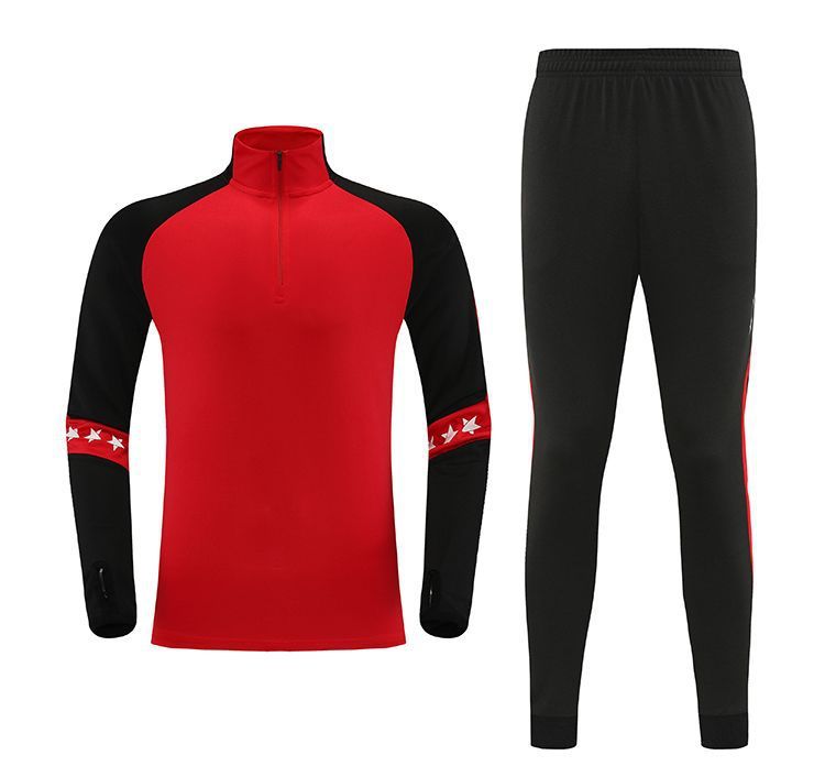 Herbst Winter Half-Zip Jacke Langarm Kinder Trainingsanzug Jungen Fußball Uniform Sportswear Performance Outfit_voghion.com