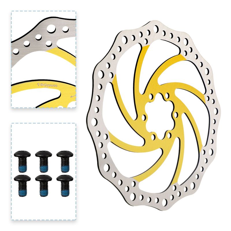160 180 203MM R6 Series Brake RAMBOMIL Bicycle Color Disc 6 hole_voghion.com